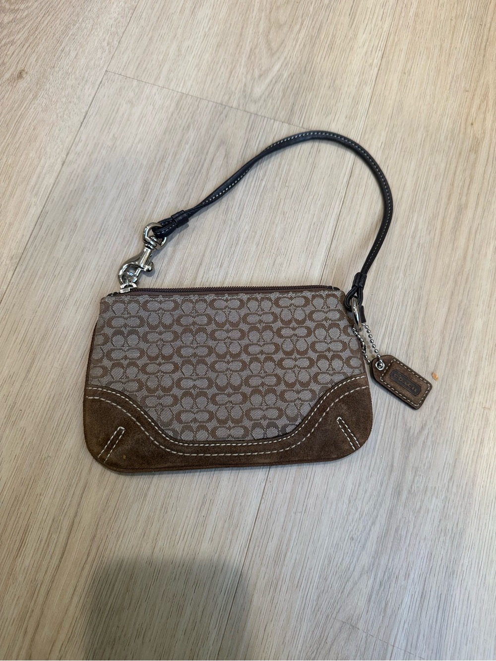 Coach Signature Canvas Wristlet - Picture 2 of 5